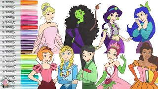 Disney Princess Makeover Coloring Book Compilation Wicked Powerpuff Girls Strawberry Shortcake