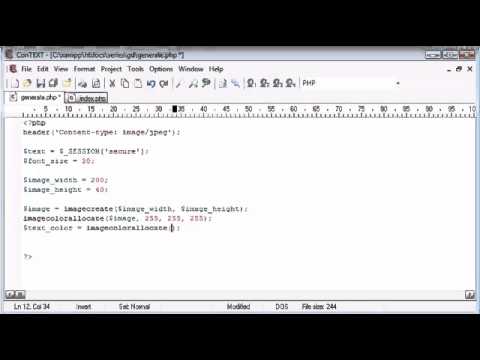 Beginner PHP Tutorial   165   Creating Captcha Image Security Part 2