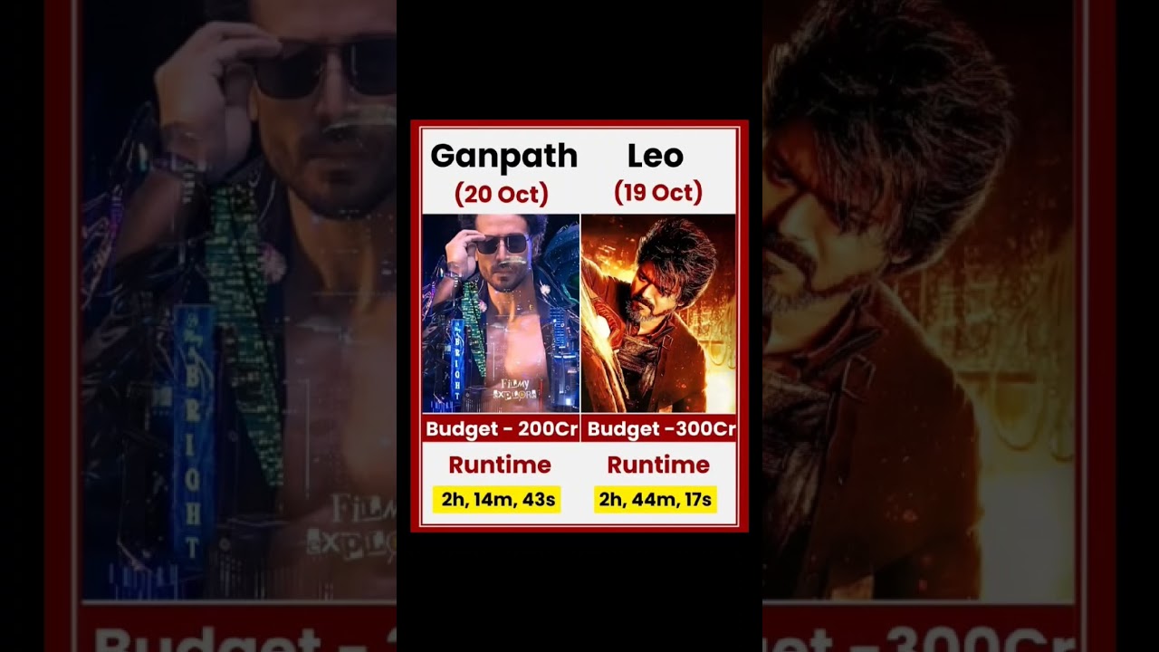 Ganapath vs Leo Movie comprises and Runtime 
