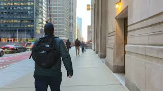 4K Downtown Chicago IL US - Civic Opera House to Ogilvie Metra Train Station