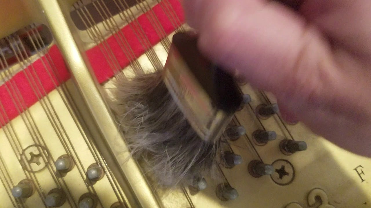 How to Clean Around the Tuning pins on a Grand Piano YouTube