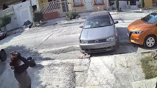 Woman Frustrated at Driver as Car Bumper Pops Off While Driving Out