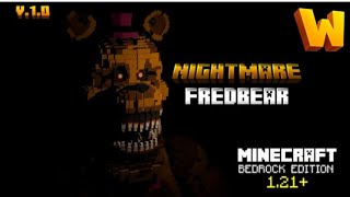 Playing Nightmare fredbear Minecraft horror map by:Wiskyslow