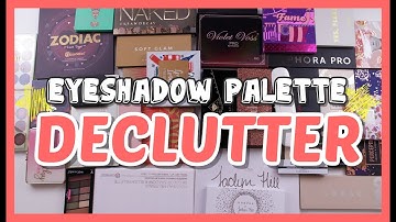 EYESHADOW PALETTE DECLUTTER | Decluttering My Entire Makeup Collection Series || Lizabeth Moore