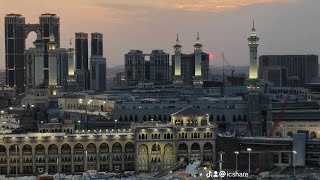 SUASANA SOLAT DARI ATAS BUMBUNG MASJIDILHARAM - DIBUKA MAGHRIB DAN ISYAK SAHAJA