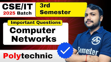 Computer Network | 3rd Semester |Most  Important Questions | Revision with Important Topics
