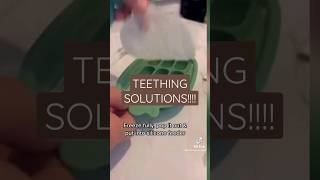 Tiktok TEETHING tips YOU NEED TO TRY! Your baby will love you for it!! #teething #newparents #howto