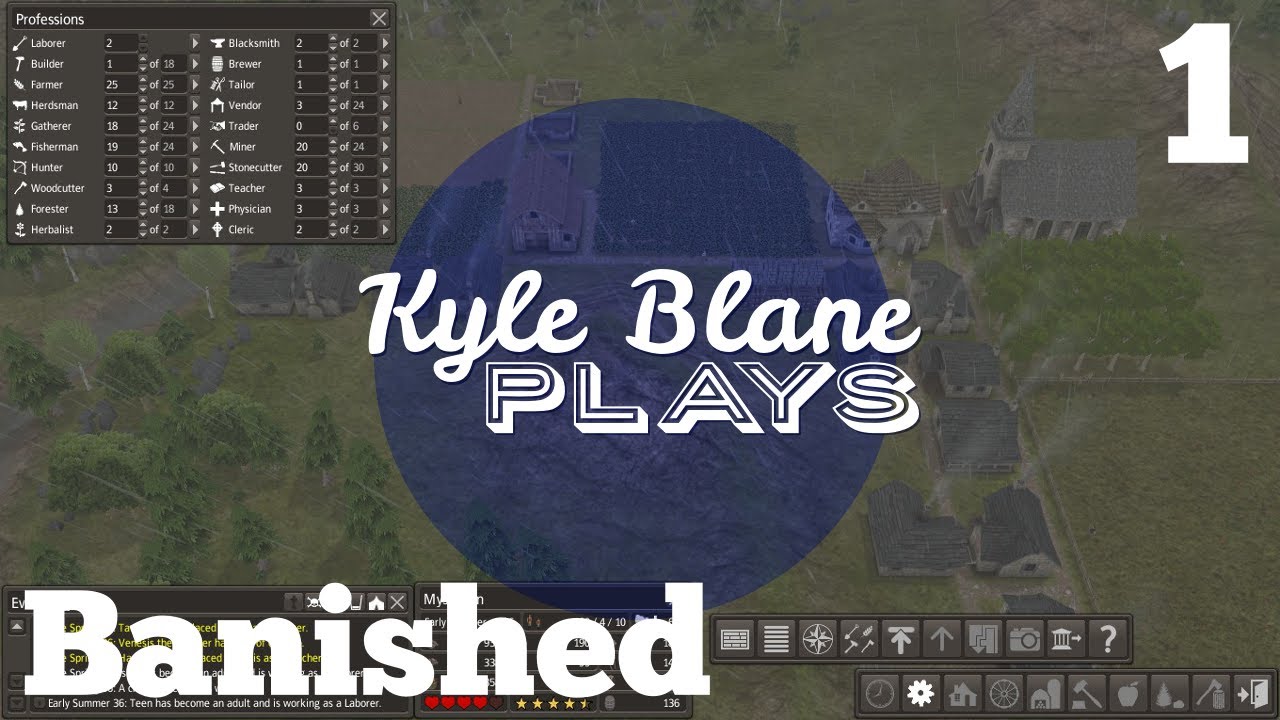 Kyle Blane Plays Banished: Episode 1 : Stop Being Hungry!