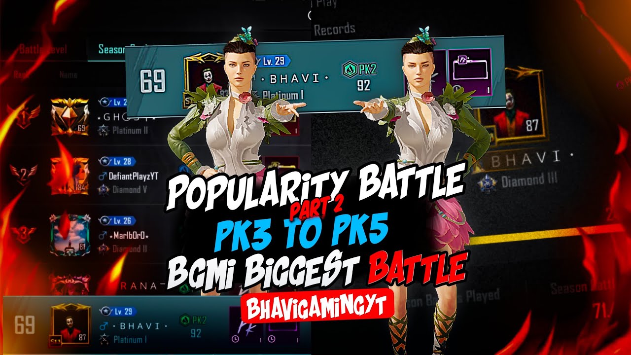 Pk3 To Pk5  Popularity Battle Part-2 | 230 million Bgmi biggest battle😱 | 20 Million snipe💵😎