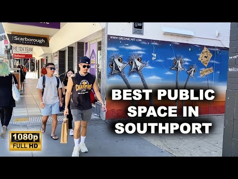 (HD) Walking Tour Scarborough Street, Southport / THIS IS THE BEST PUBLIC SPACE IN SOUTHPORT QLD