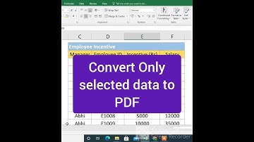Excel To PDF converter - Convert only selected data to pdf #shorts | Tamil