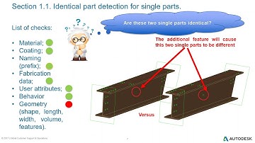 14. Numbering (Identical part detection) in Advance Steel 2018