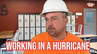 When work makes you come in during a hurricane!