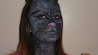 cat face painting tutorial
