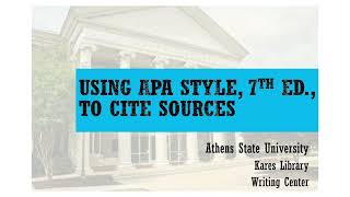 Guide to APA