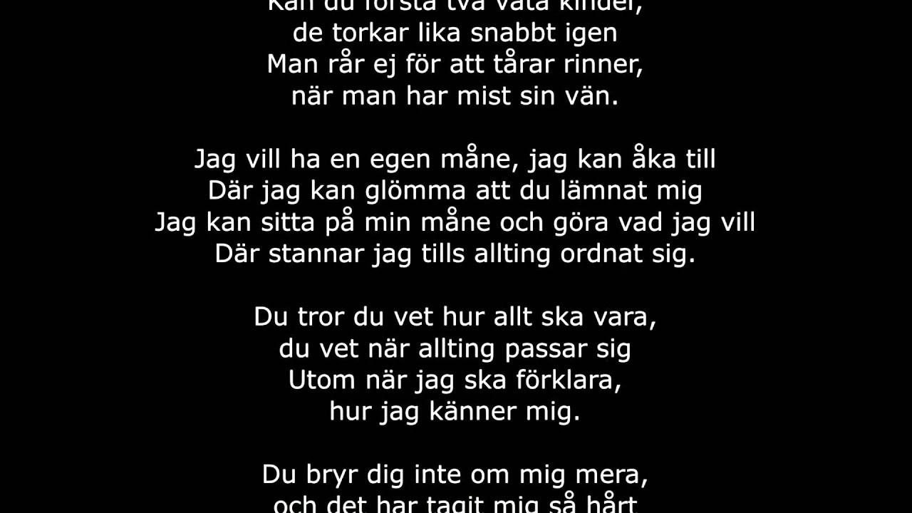 Ted Gärdestad Jag Vill Ha En Egen Måne