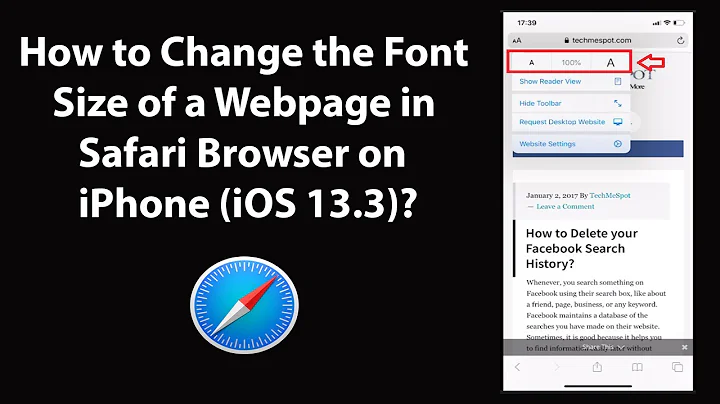 How to Change the Font Size of a Webpage in Safari Browser on iPhone (iOS 13.3)?
