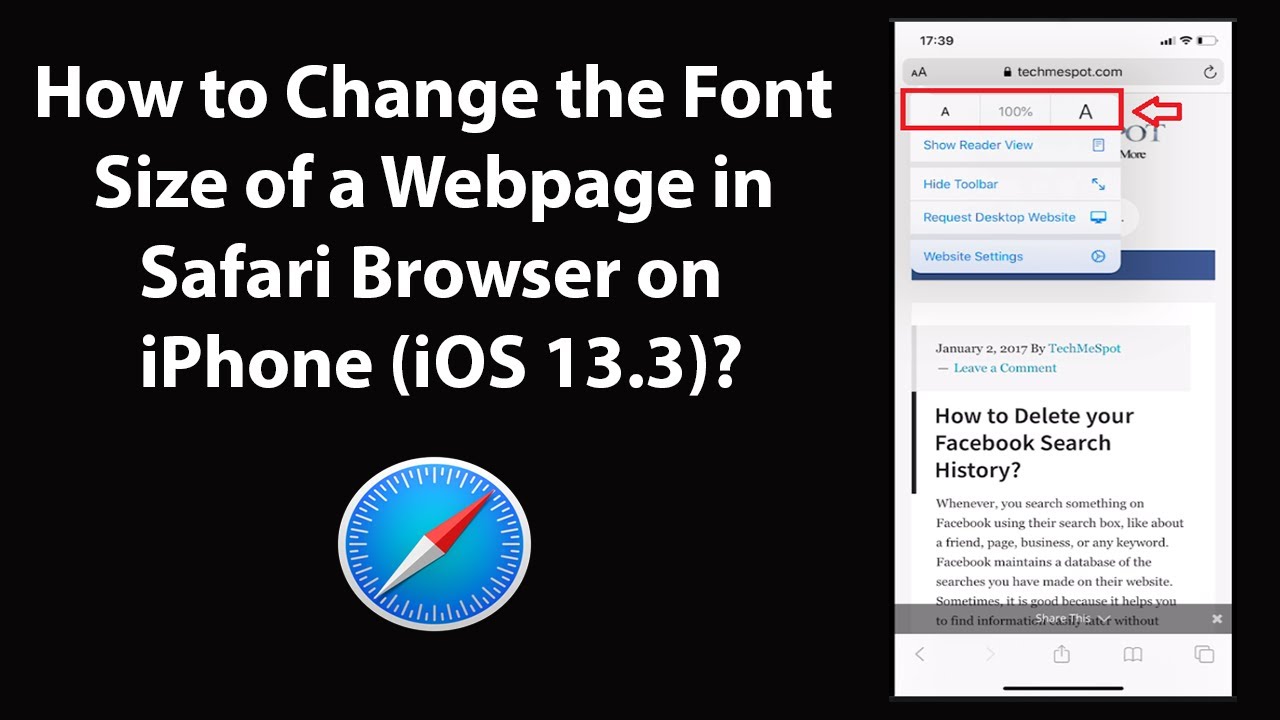 How to make text bigger in Safari for all webpages