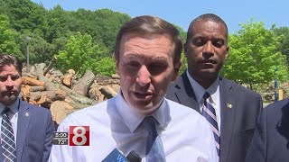 Sen. Murphy tours Hamden storm damage, hopes to get federal relief