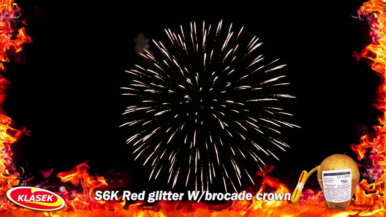 S6K  Red glitter W/brocade crown