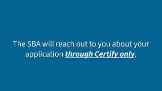 Corresponding with the SBA