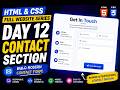 Build Contact Form with HTML & CSS | Day 12 | Complete Website Series