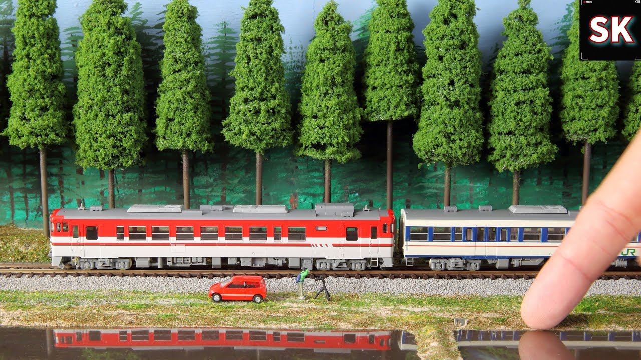 【列車が映る】田んぼジオラマの作り方 / 鉄道模型 Nゲージ