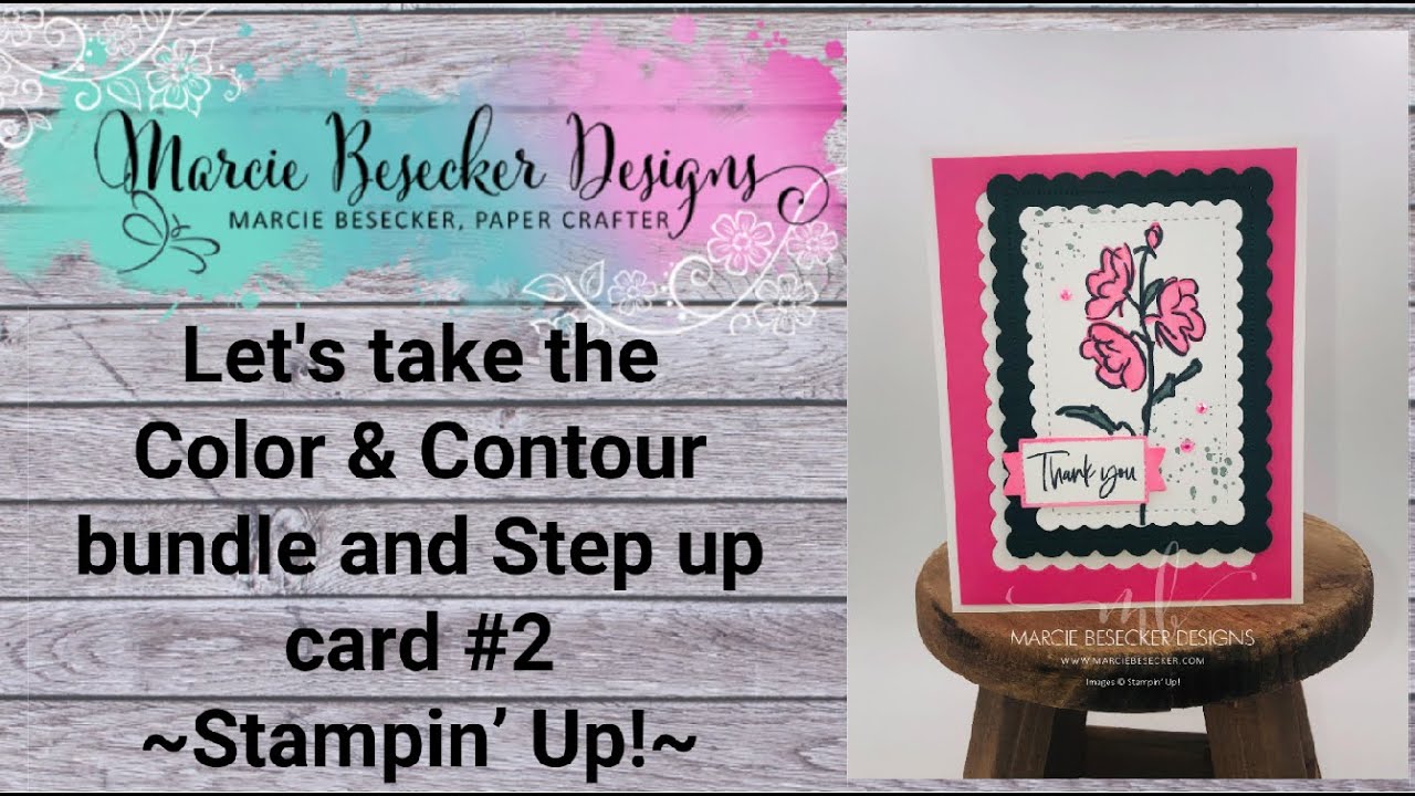 Let's take the Color & Contour Bundle and Step it up with Card #2 - Stampin' Up