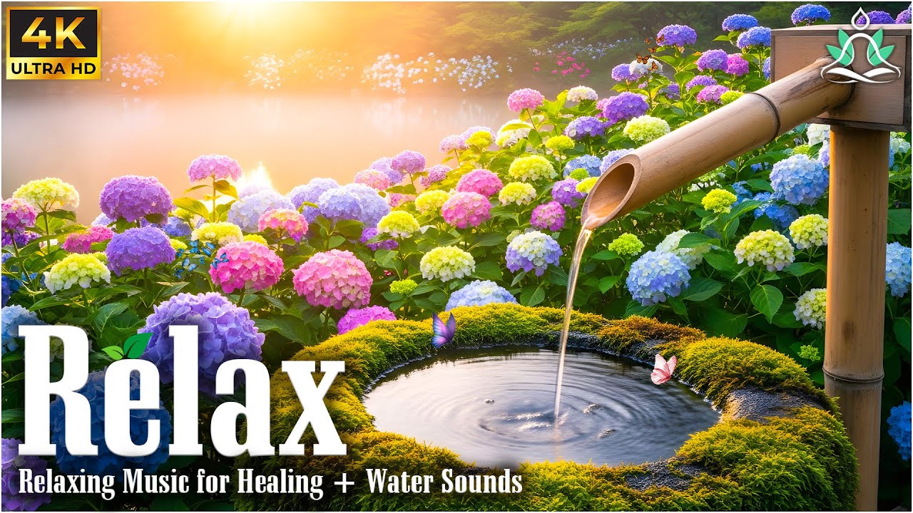 Relaxing Music for Healing + Water Sounds 🌿 Relieves Stress, Calm Anxiety & Depression, Deep Sleep