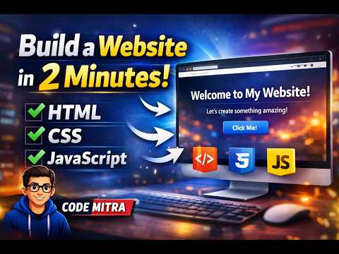 Build a Website in 2 Minutes 🔥 | HTML CSS JavaScript Tutorial