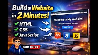 Build a Website in 2 Minutes 🔥 | HTML CSS JavaScript Tutorial