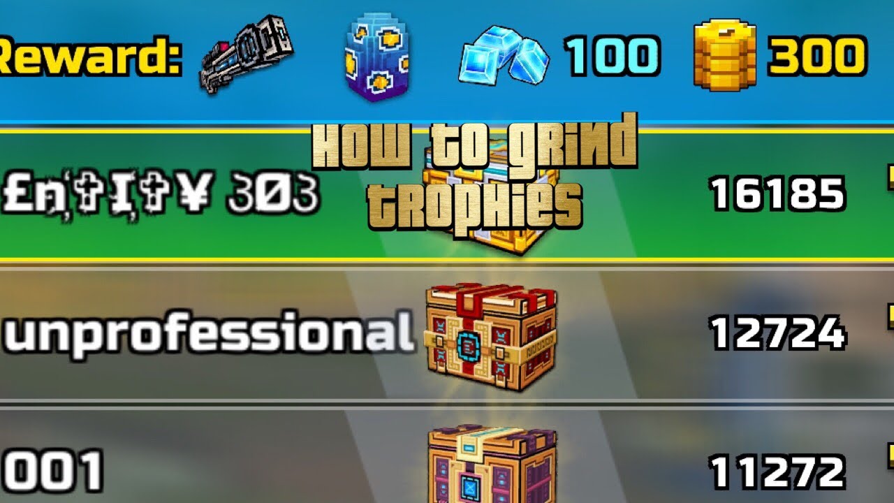 How to grind trophies in pixel gun 3d YouTube