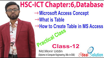 HSC ICT | Database | How to Create Table in MS Access | Class-12