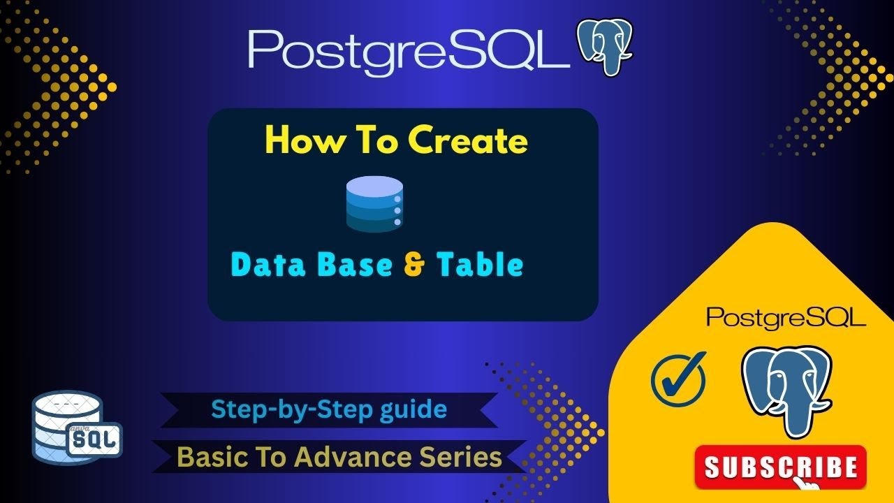 Create Database in PostgreSQL||Create Table in PostgreSQL || SQL tutorial in Hindi 