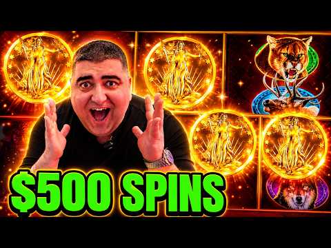 $500 Spins NON STOP BONUSES & JACKPOTS On High Limit BUFFALO Slot