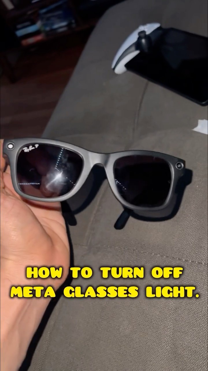 How to turn off the pesky Meta glasses light. #meta #metaglasses