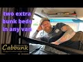 Cabbunk camper van bed solution 2 extra bunk beds