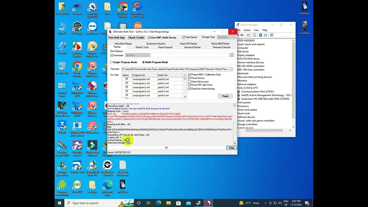 Xiaomi Redmi Note 9 Pro Joyeuse Repair imei Bootloader Locked UMT Done