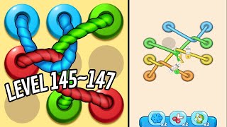 🏅 TANGLED LINE 3D: Knot Twisted 🤪 Level 145~147 🧩 Gameplay Walkthrough