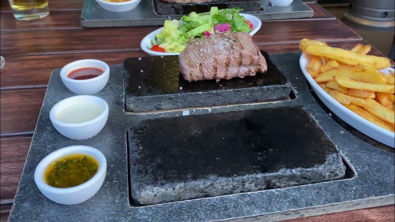 Steak am heissen Stein im Abaccos Steakhouse München. YouTube
