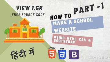 How to make a school website using html css & bootstrap  | Education Website | part 1