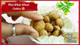 Mini Whole Wheat Cookies Recipe - Cute 🥰 Crunchy Eggless | how to make cookies at home  screenshot 5