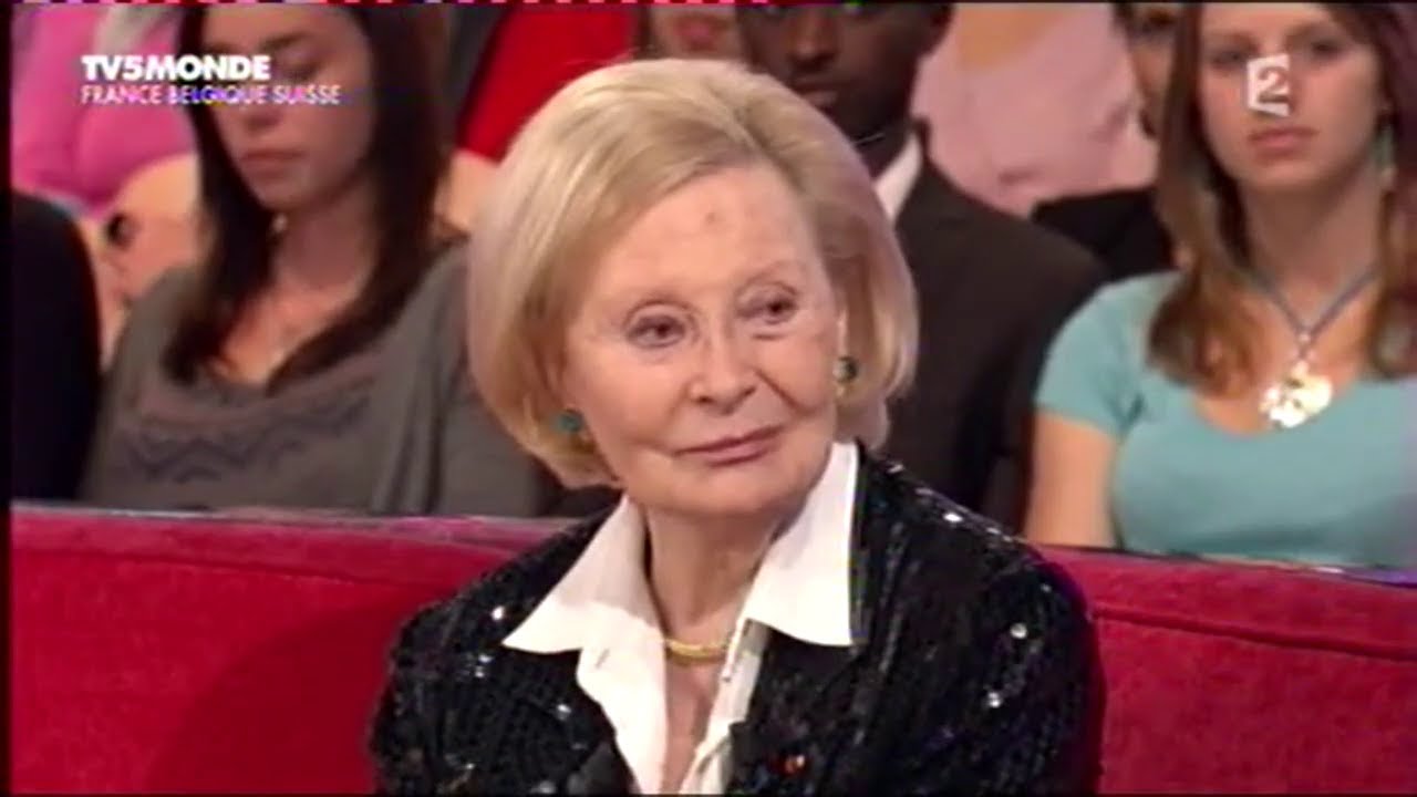 Michèle Morgan dans "Vivement Dimanche" par Michel Drucker avec Alain Delon (30/03/2011)