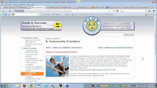Guide to Success: Navigating Montana's Developmental Disabilities Program Webinar - June 21, 2011
