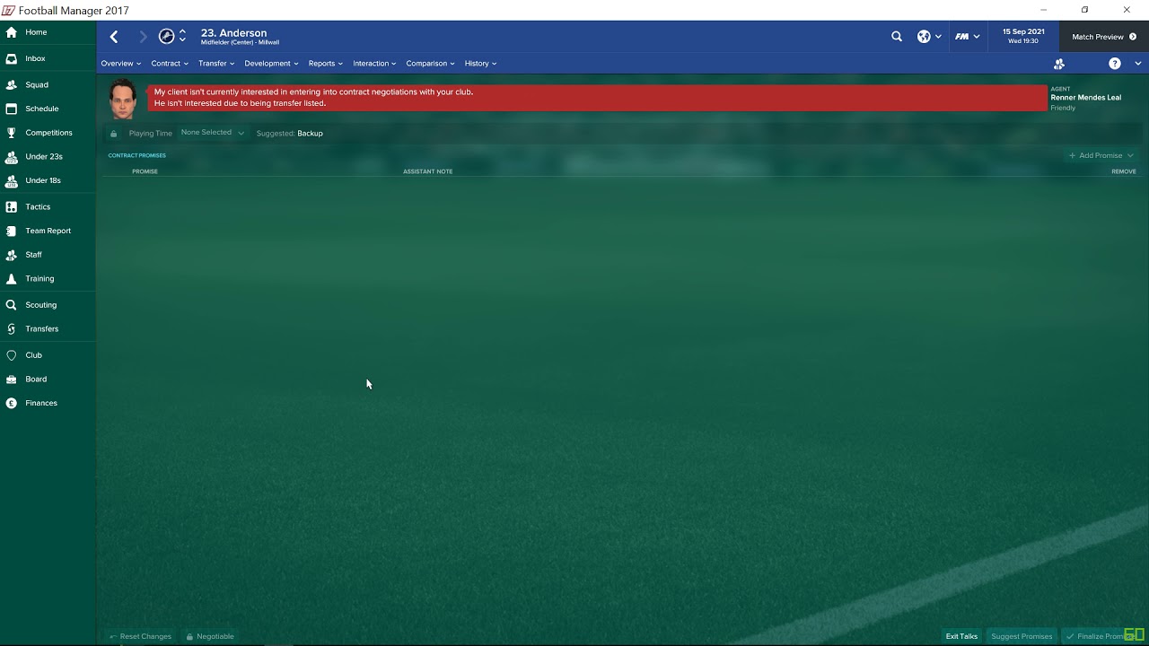 FM17 Tip: Extending Player Contracts