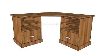 FULL PLANS at: (http://www.howtospecialist.com/finishes/furniture/how-to-build-a-corner-desk/) SUBSCRIBE for a new video almost 