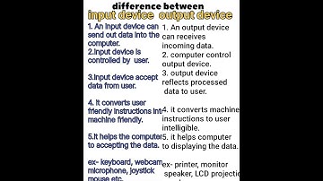 difference between input device and output device in English #youtubeshorts #viral #computer