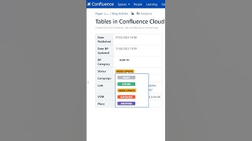 Confluence Status Reporting Tutorial - #shorts