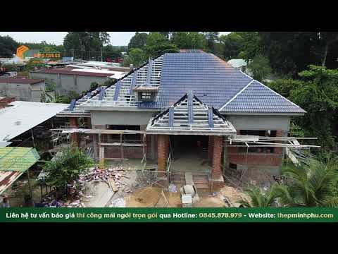 Thi Công Mái Nhật Tại Dầu Tiếng Bình Dương - Khung Kèo Thép Nhẹ - Thép Minh Phú MPS TRUSS - youtube