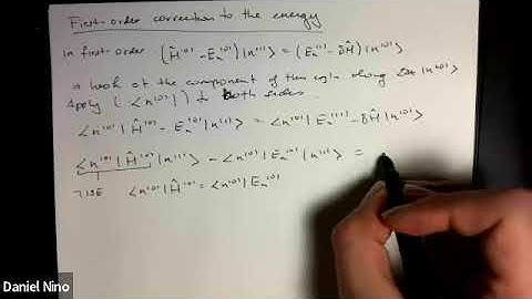2.3 Non-degenerate perturbation theory: First-order correction to energy
